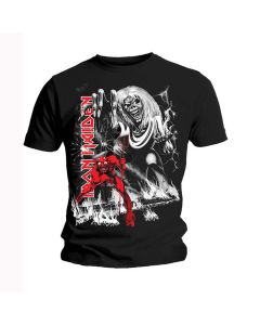 Iron Maiden t-shirt front with Eddie and devil from “Number of the Beast” design